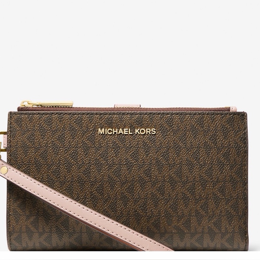 MICHAEL MICHAEL KORS‎ Adele Logo Smartphone wristlet Wallet - Picture 2 of 12